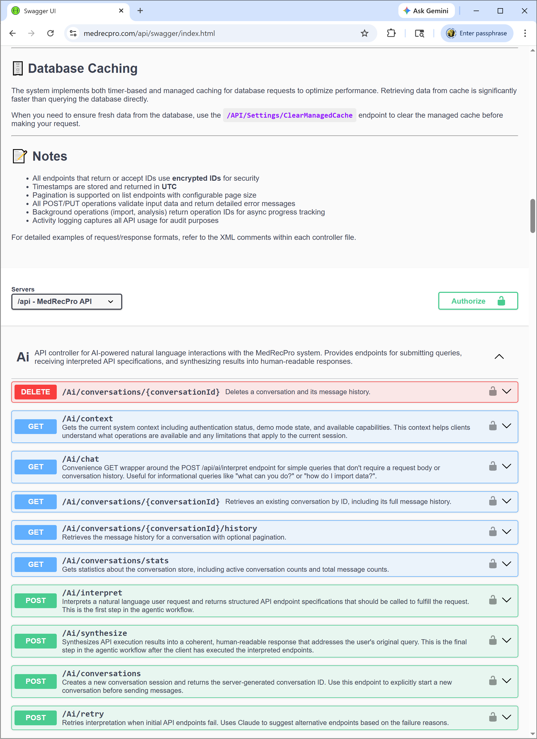 MedRecPro Swagger API Documentation
